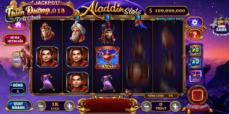 Lựa chọn quay nhanh để quay slot aladin